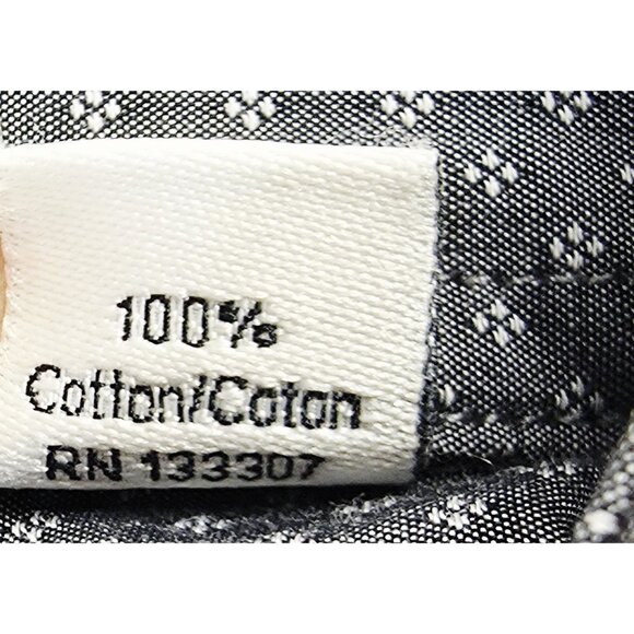 Ben Sherman Tailored Slim Fit Size 15.5 34-35 Mens Charcoal Gray White Pattern - Picture 6 of 9